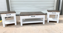 Load image into Gallery viewer, Pueblo Coffee Table Set, Coffee Table and 2 End Tables
