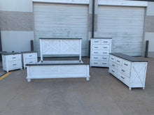 Load image into Gallery viewer, Nashville King Bed Set Comes W/ Bed, Chest, Dresser and 2 Nightstands
