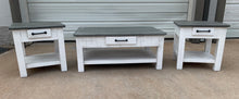 Load image into Gallery viewer, Stone Coffee Table Set, Coffee Table and 2 End Tables

