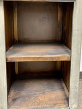 Load image into Gallery viewer, 72&quot; Promo Barn Door TV Stand Distressed Grey w/ Tobacco Top
