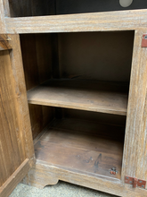 Load image into Gallery viewer, Montana 72&quot; TV Stand in Barnwood Antique Painted Finish
