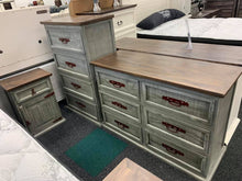Load image into Gallery viewer, Indian Queen Bed Set Bed, Chest, Dresser and 2 Nightstands
